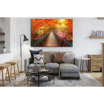 Autumn View With Wooden Bridge №SL616 Ready to Hang Canvas PrintCanvas art arrives ready to hang, with hanging accessories included and no additional framing required. Every canvas print is hand-crafted, made on-demand at our workshop and expertly stretch