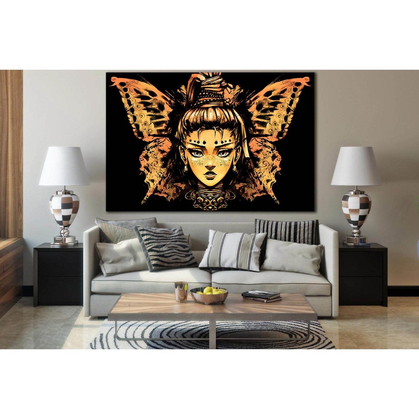 Girl With Butterfly Wings №SL1231 Ready to Hang Canvas PrintCanvas art arrives ready to hang, with hanging accessories included and no additional framing required. Every canvas print is hand-crafted, made on-demand at our workshop and expertly stretched a