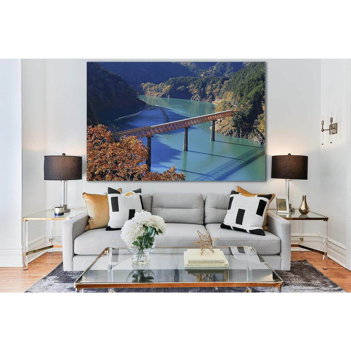 Railway Bridge Across The River №SL1093 Ready to Hang Canvas PrintCanvas art arrives ready to hang, with hanging accessories included and no additional framing required. Every canvas print is hand-crafted, made on-demand at our workshop and expertly stret