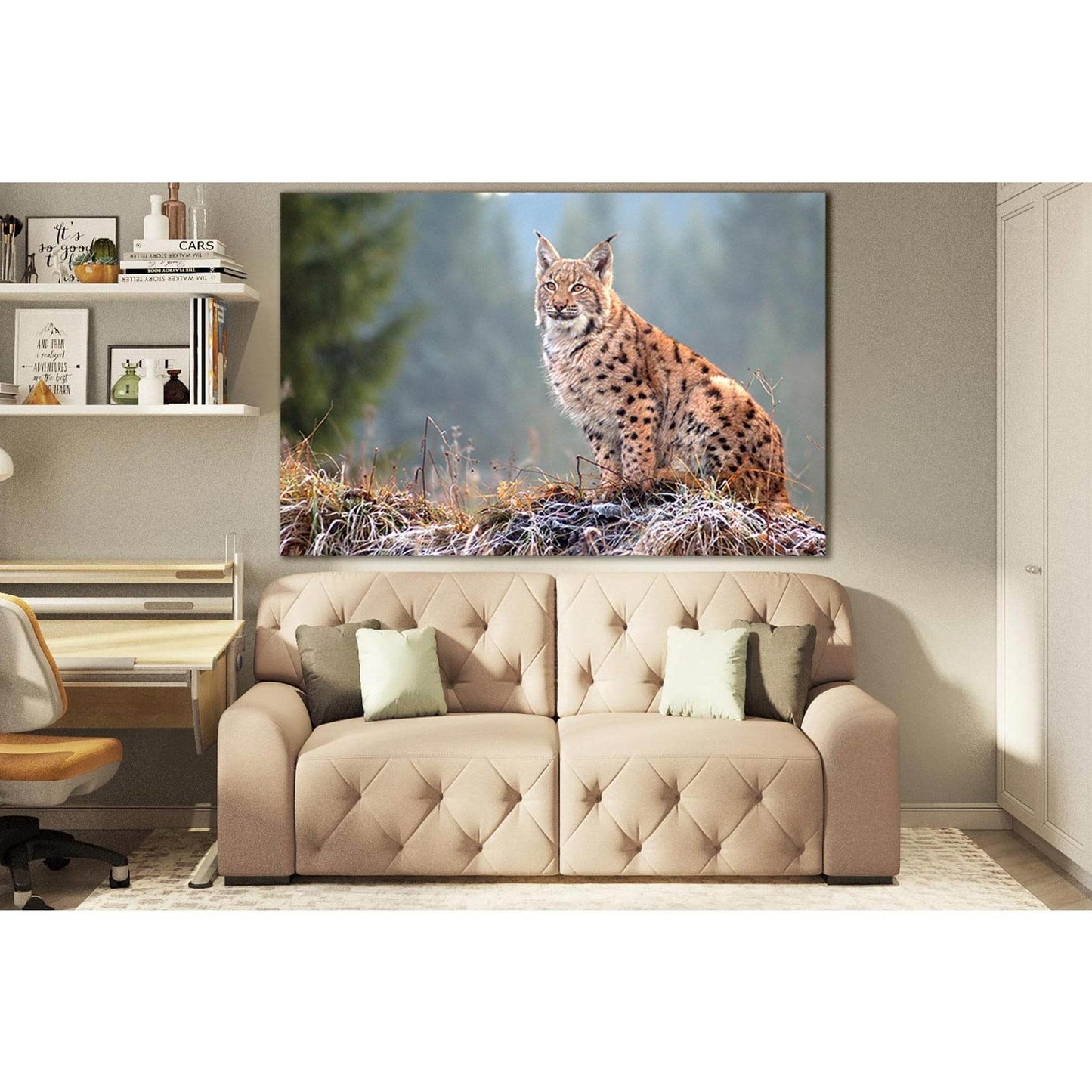 The Eurasian lynx №SL1541 Ready to Hang Canvas PrintCanvas art arrives ready to hang, with hanging accessories included and no additional framing required. Every canvas print is hand-crafted, made on-demand at our workshop and expertly stretched around 10