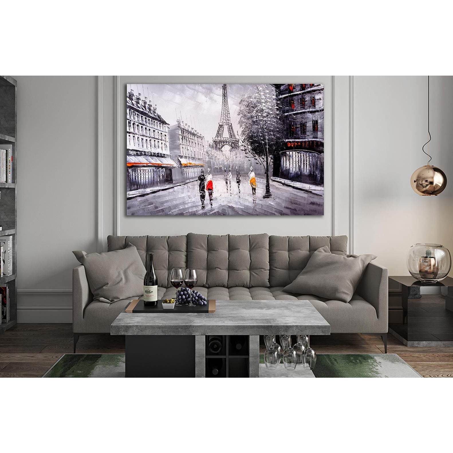 Street View Paris Oil Painting №SL585 Ready to Hang Canvas PrintCanvas art arrives ready to hang, with hanging accessories included and no additional framing required. Every canvas print is hand-crafted, made on-demand at our workshop and expertly stretch