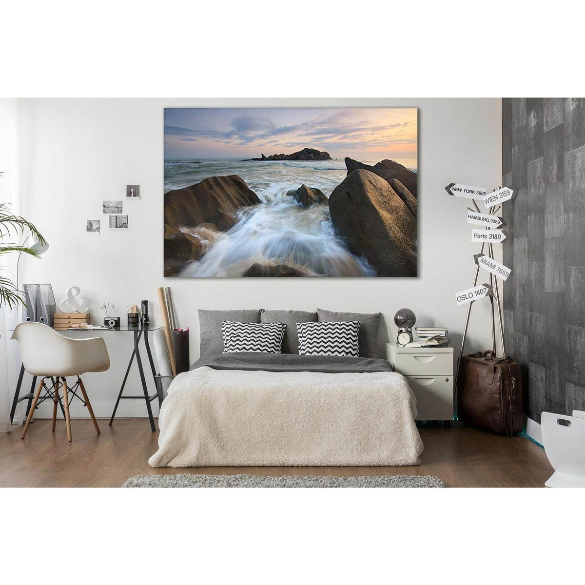 Sea Stones №SL171 Ready to Hang Canvas PrintCanvas art arrives ready to hang, with hanging accessories included and no additional framing required. Every canvas print is hand-crafted, made on-demand at our workshop and expertly stretched around 100% North