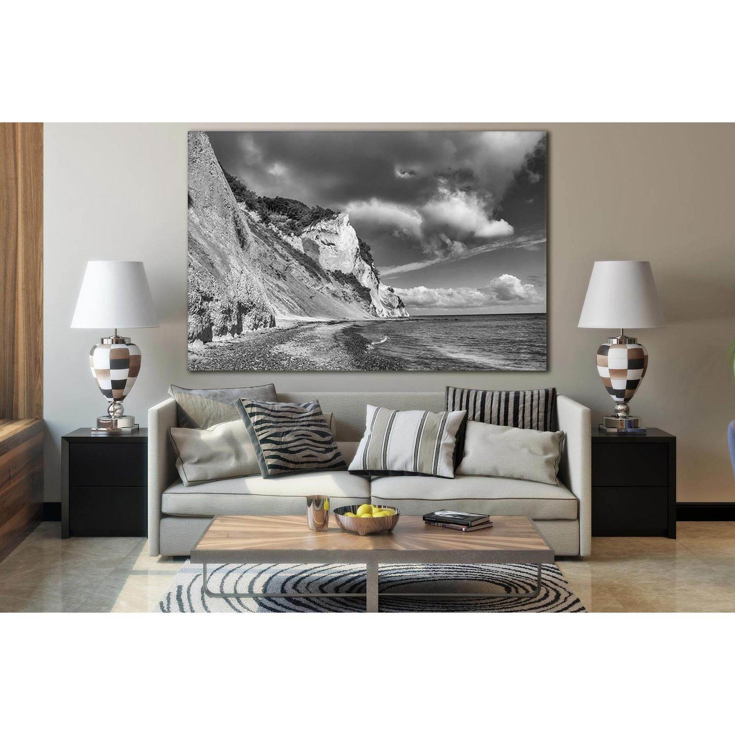 Rocky Coast Of The Sea Black End White №SL870 Ready to Hang Canvas PrintCanvas art arrives ready to hang, with hanging accessories included and no additional framing required. Every canvas print is hand-crafted, made on-demand at our workshop and expertly