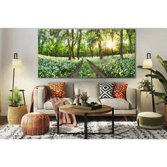 Forest Landscape With White Flowers №SL677 Ready to Hang Canvas PrintCanvas art arrives ready to hang, with hanging accessories included and no additional framing required. Every canvas print is hand-crafted, made on-demand at our workshop and expertly st