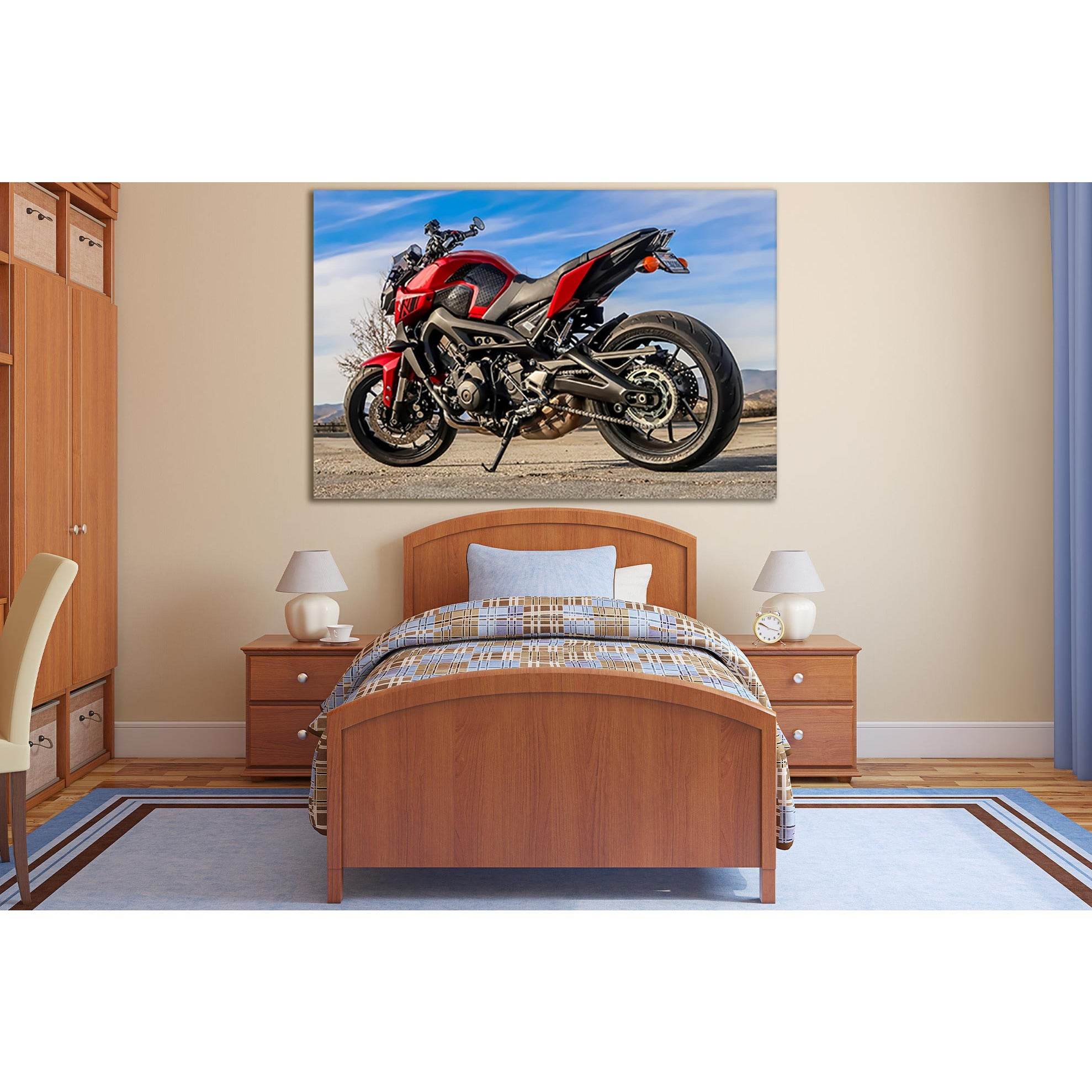 Red And Black Sports Motorcycle №SL778 Ready to Hang Canvas PrintCanvas art arrives ready to hang, with hanging accessories included and no additional framing required. Every canvas print is hand-crafted, made on-demand at our workshop and expertly stretc