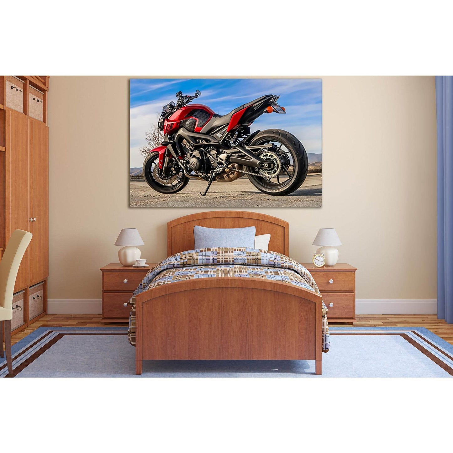 Red And Black Sports Motorcycle №SL778 Ready to Hang Canvas PrintCanvas art arrives ready to hang, with hanging accessories included and no additional framing required. Every canvas print is hand-crafted, made on-demand at our workshop and expertly stretc