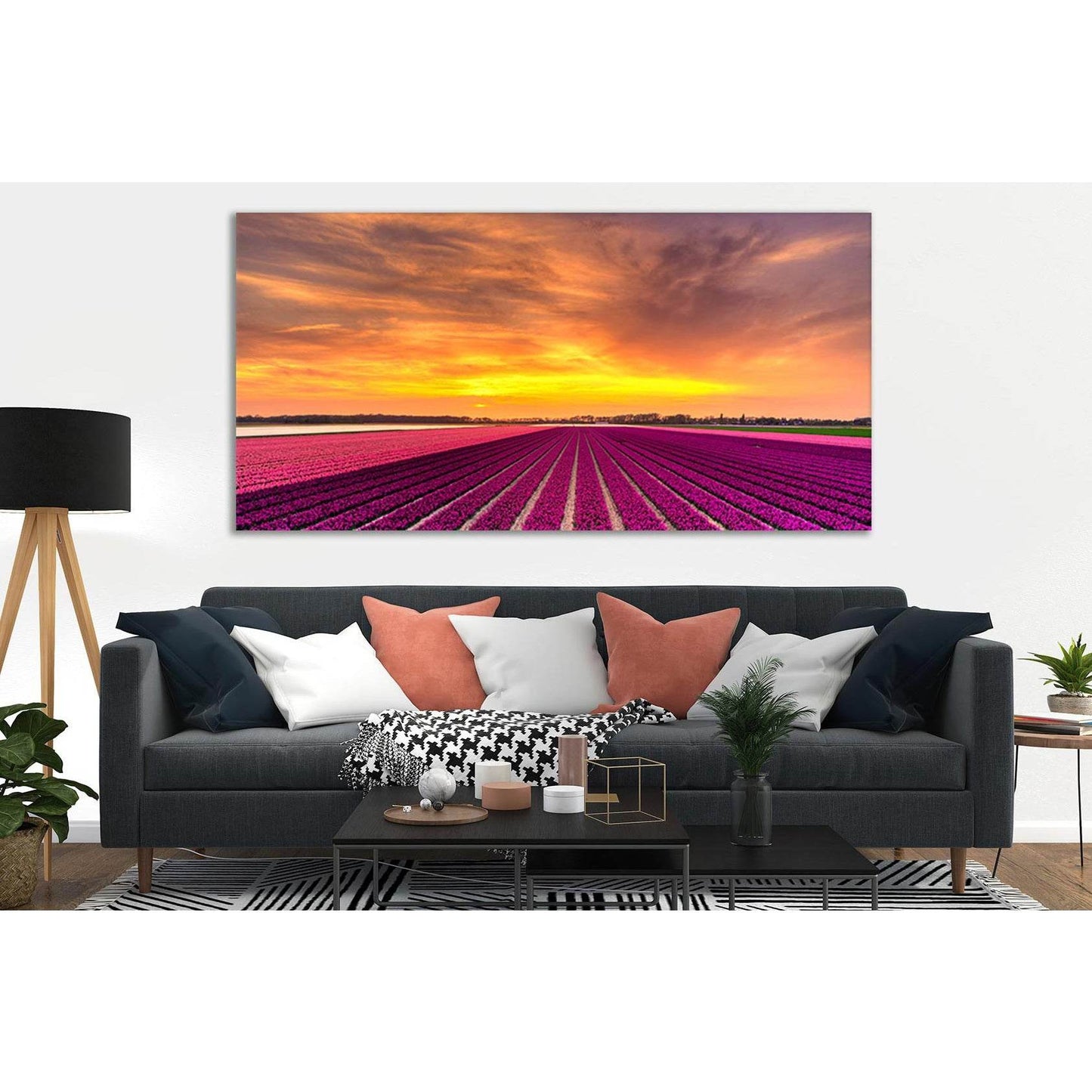 Netherlands Flowers Field Sunset №SL232 Ready to Hang Canvas PrintCanvas art arrives ready to hang, with hanging accessories included and no additional framing required. Every canvas print is hand-crafted, made on-demand at our workshop and expertly stret