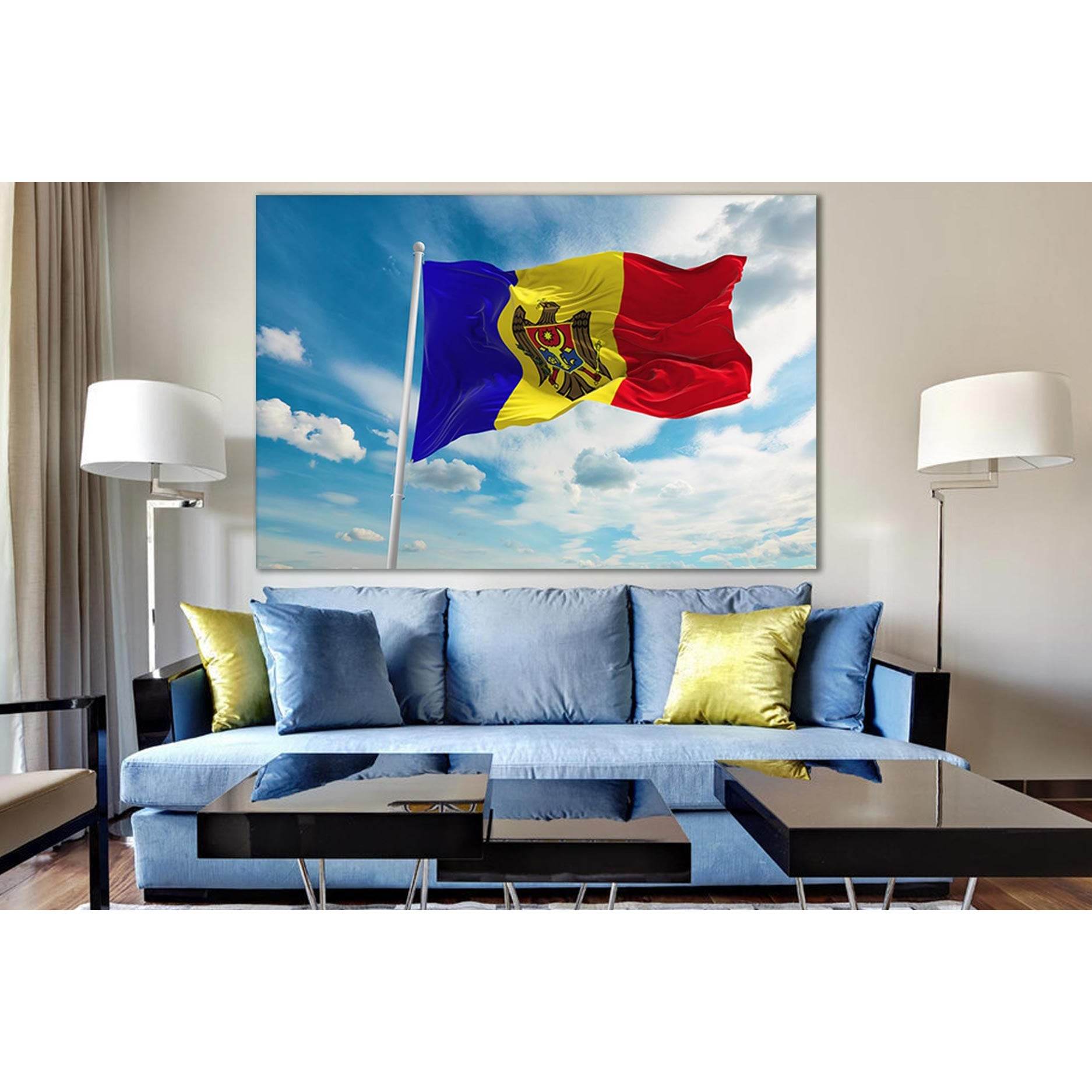 Moldova Flag Waving In The Wind №SL1188 Ready to Hang Canvas PrintCanvas art arrives ready to hang, with hanging accessories included and no additional framing required. Every canvas print is hand-crafted, made on-demand at our workshop and expertly stret