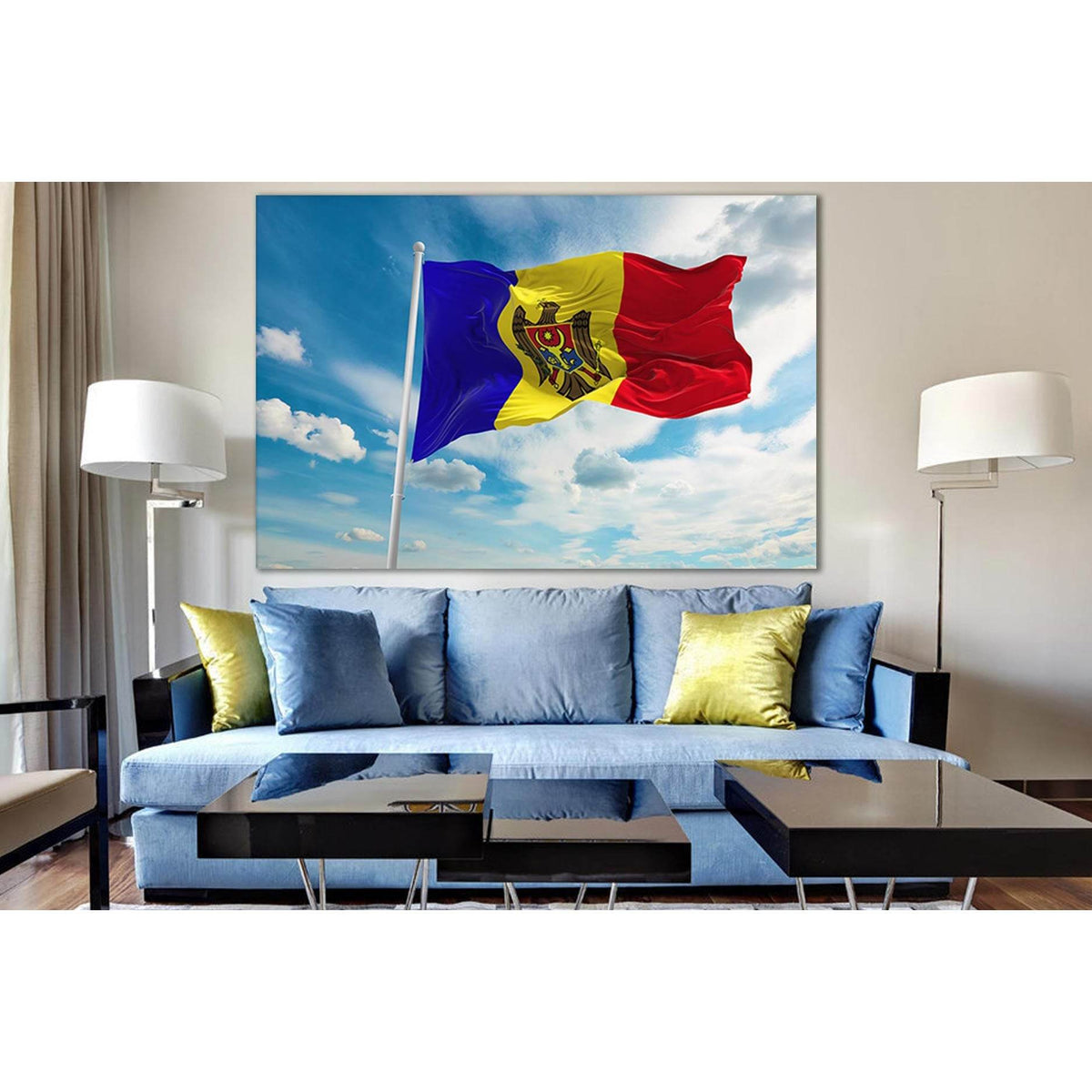 Moldova Flag Waving In The Wind №SL1188 Ready to Hang Canvas PrintCanvas art arrives ready to hang, with hanging accessories included and no additional framing required. Every canvas print is hand-crafted, made on-demand at our workshop and expertly stret