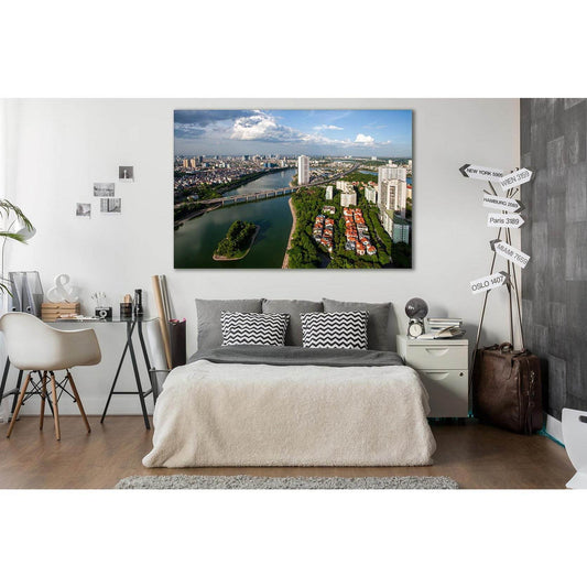 Vietnam Hanoi Skiline Hong River №SL308 Ready to Hang Canvas PrintCanvas art arrives ready to hang, with hanging accessories included and no additional framing required. Every canvas print is hand-crafted, made on-demand at our workshop and expertly stret