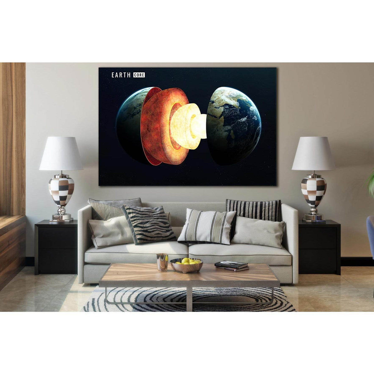 Earth Inner Structure №SL398 Ready to Hang Canvas PrintCanvas art arrives ready to hang, with hanging accessories included and no additional framing required. Every canvas print is hand-crafted, made on-demand at our workshop and expertly stretched around
