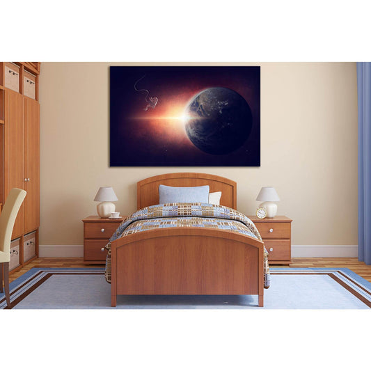 Astronaut Orbiting Planet Earth №SL382 Ready to Hang Canvas PrintCanvas art arrives ready to hang, with hanging accessories included and no additional framing required. Every canvas print is hand-crafted, made on-demand at our workshop and expertly stretc