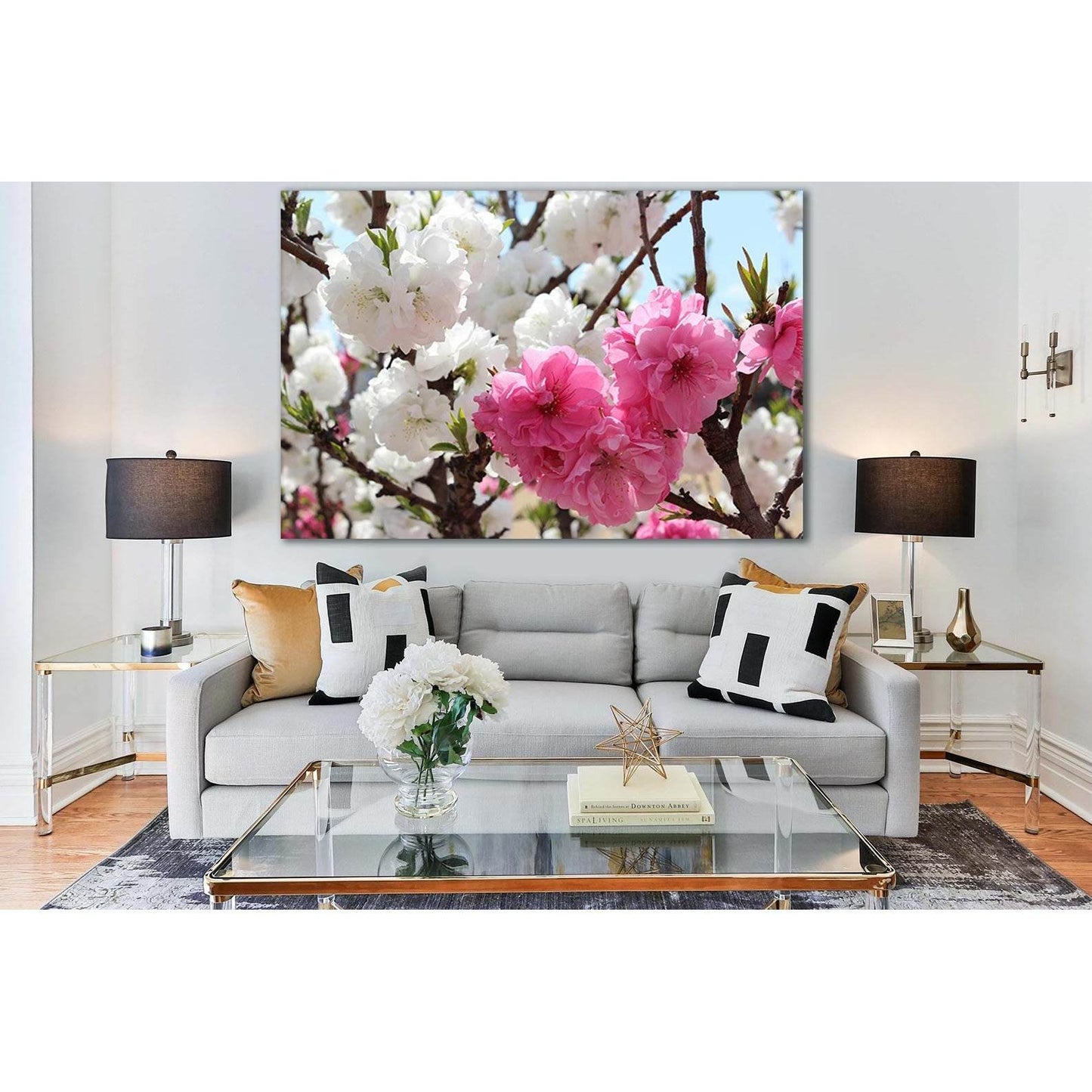 White And Pink Sakura №SL825 Ready to Hang Canvas PrintCanvas art arrives ready to hang, with hanging accessories included and no additional framing required. Every canvas print is hand-crafted, made on-demand at our workshop and expertly stretched around