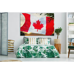 Canadian Flag Oil On Canvas №SL1157 Ready to Hang Canvas PrintCanvas art arrives ready to hang, with hanging accessories included and no additional framing required. Every canvas print is hand-crafted, made on-demand at our workshop and expertly stretched