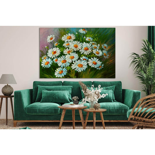 Abstract Illustration Of Flowers Daisies №SL590 Ready to Hang Canvas PrintCanvas art arrives ready to hang, with hanging accessories included and no additional framing required. Every canvas print is hand-crafted, made on-demand at our workshop and expert