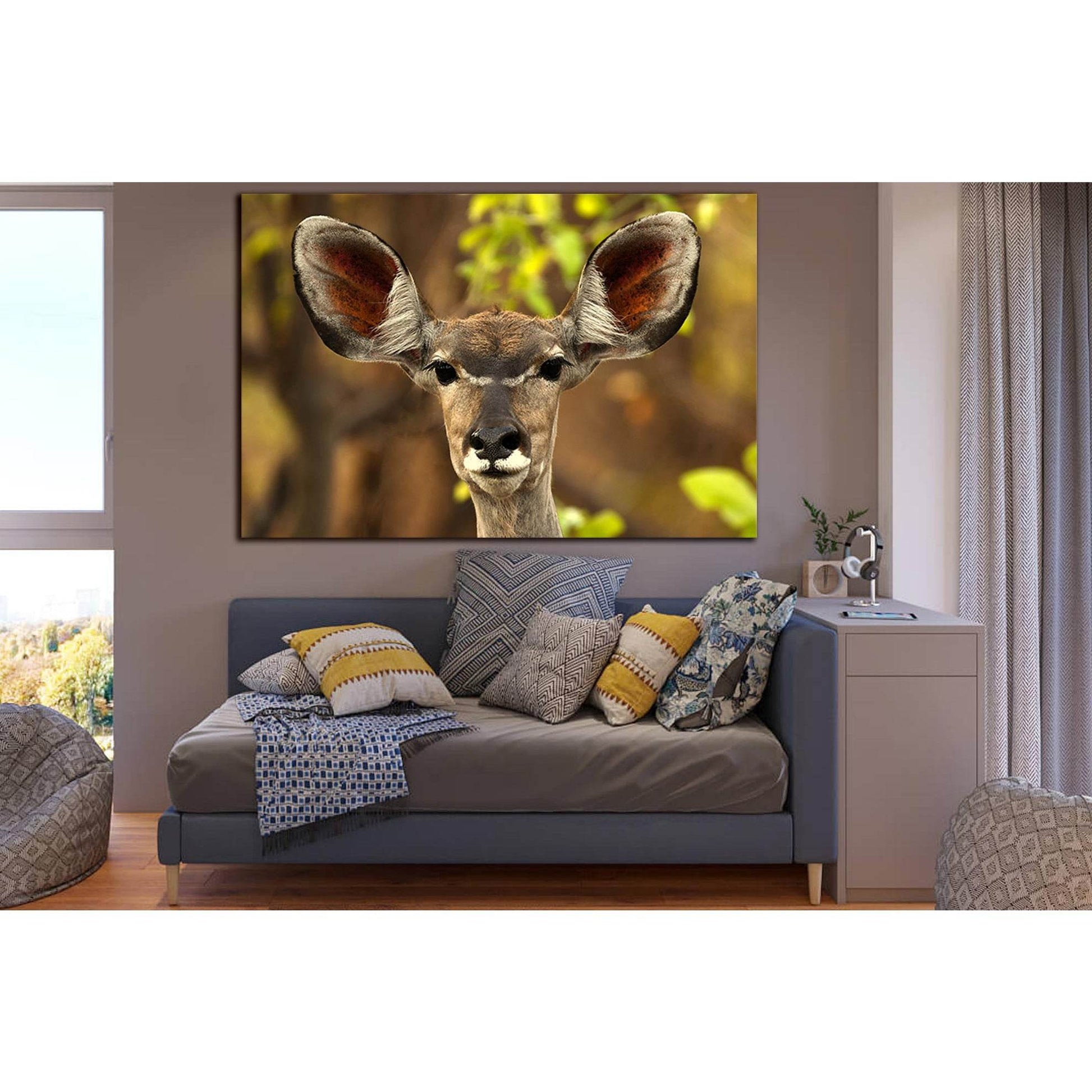 Portrait Africa Antelope №SL1542 Ready to Hang Canvas PrintCanvas art arrives ready to hang, with hanging accessories included and no additional framing required. Every canvas print is hand-crafted, made on-demand at our workshop and expertly stretched ar