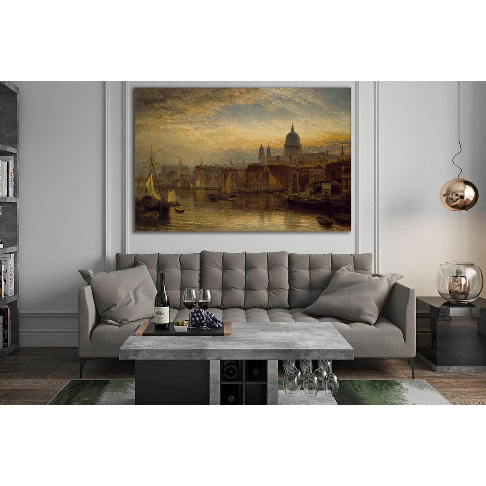 St Pauls From The River Thames Oil Painting №SL581 Ready to Hang Canvas PrintCanvas art arrives ready to hang, with hanging accessories included and no additional framing required. Every canvas print is hand-crafted, made on-demand at our workshop and exp