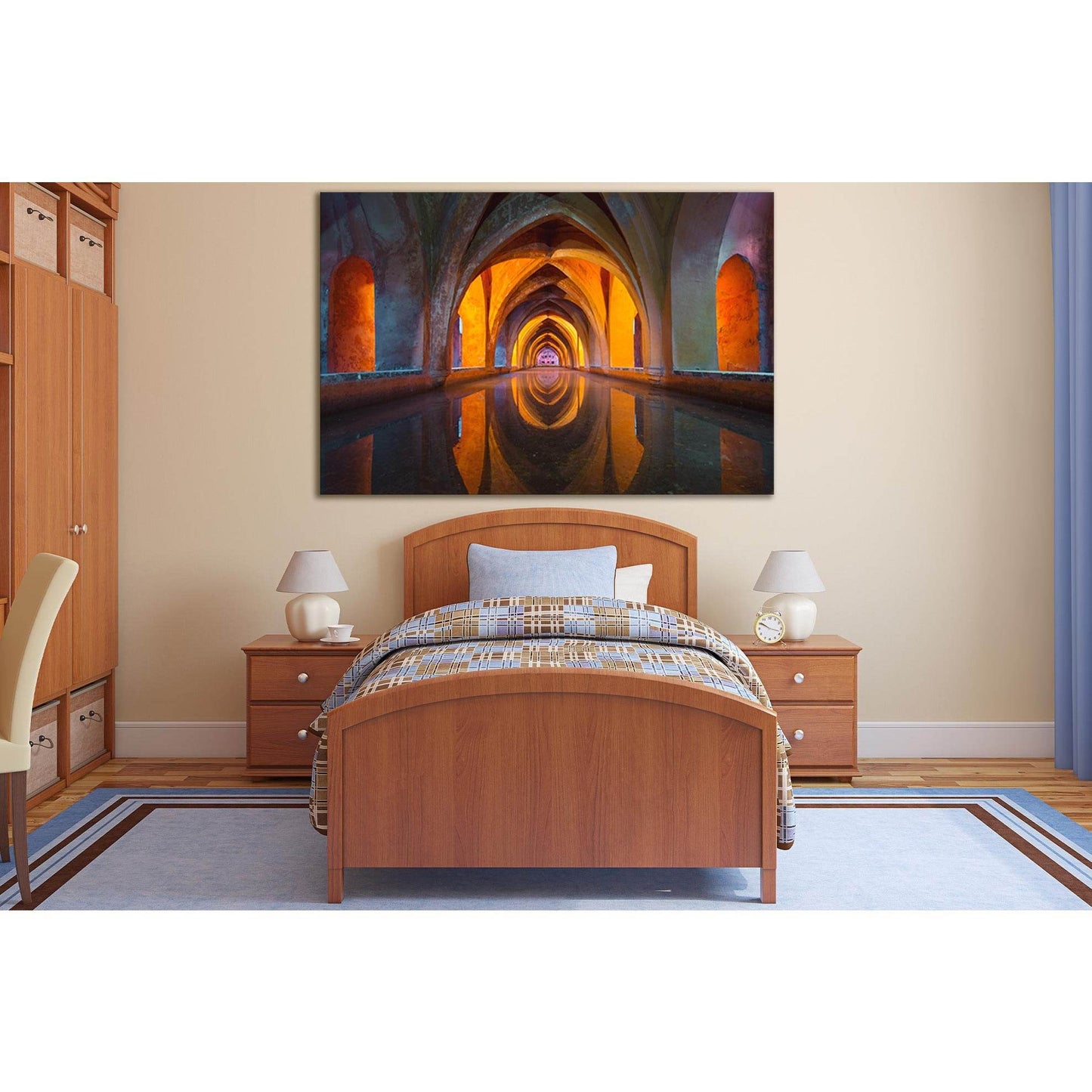 Orange And Gray Tunnel №SL1361 Ready to Hang Canvas PrintCanvas art arrives ready to hang, with hanging accessories included and no additional framing required. Every canvas print is hand-crafted, made on-demand at our workshop and expertly stretched arou