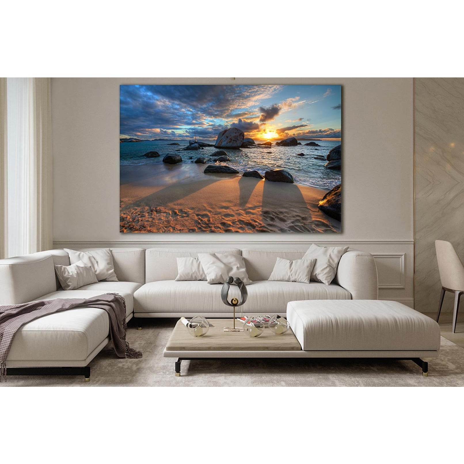 Beautiful Seascape At Sunset №SL250 Ready to Hang Canvas PrintCanvas art arrives ready to hang, with hanging accessories included and no additional framing required. Every canvas print is hand-crafted, made on-demand at our workshop and expertly stretched