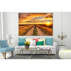 Sunset Road To The Field №SL252 Ready to Hang Canvas PrintCanvas art arrives ready to hang, with hanging accessories included and no additional framing required. Every canvas print is hand-crafted, made on-demand at our workshop and expertly stretched aro