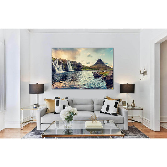 Waterfall And Kirkjufell Mountain №Sl12 Ready to Hang Canvas PrintCanvas art arrives ready to hang, with hanging accessories included and no additional framing required. Every canvas print is hand-crafted, made on-demand at our workshop and expertly stret