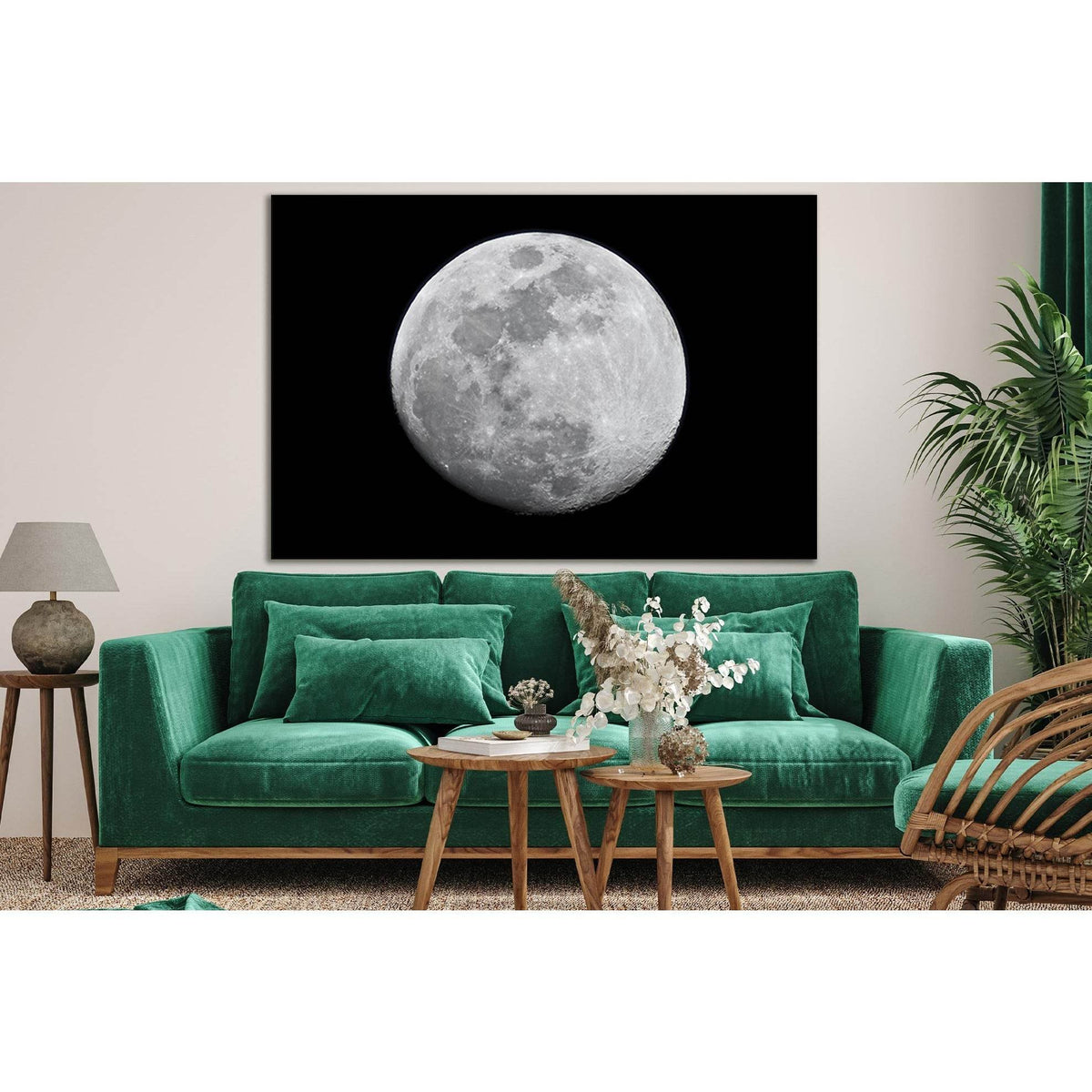 Moon Close Up Black And White №SL846 Ready to Hang Canvas PrintCanvas art arrives ready to hang, with hanging accessories included and no additional framing required. Every canvas print is hand-crafted, made on-demand at our workshop and expertly stretche