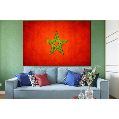 Flag Of Morocco №SL1150 Ready to Hang Canvas PrintCanvas art arrives ready to hang, with hanging accessories included and no additional framing required. Every canvas print is hand-crafted, made on-demand at our workshop and expertly stretched around 100%