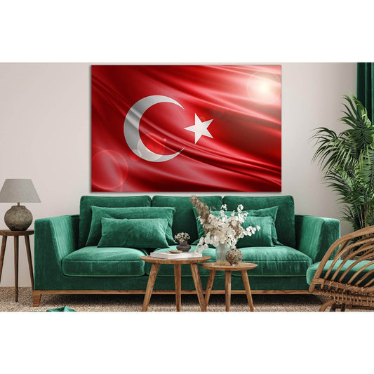 Turkey Flag Of Silk №SL1207 Ready to Hang Canvas PrintCanvas art arrives ready to hang, with hanging accessories included and no additional framing required. Every canvas print is hand-crafted, made on-demand at our workshop and expertly stretched around