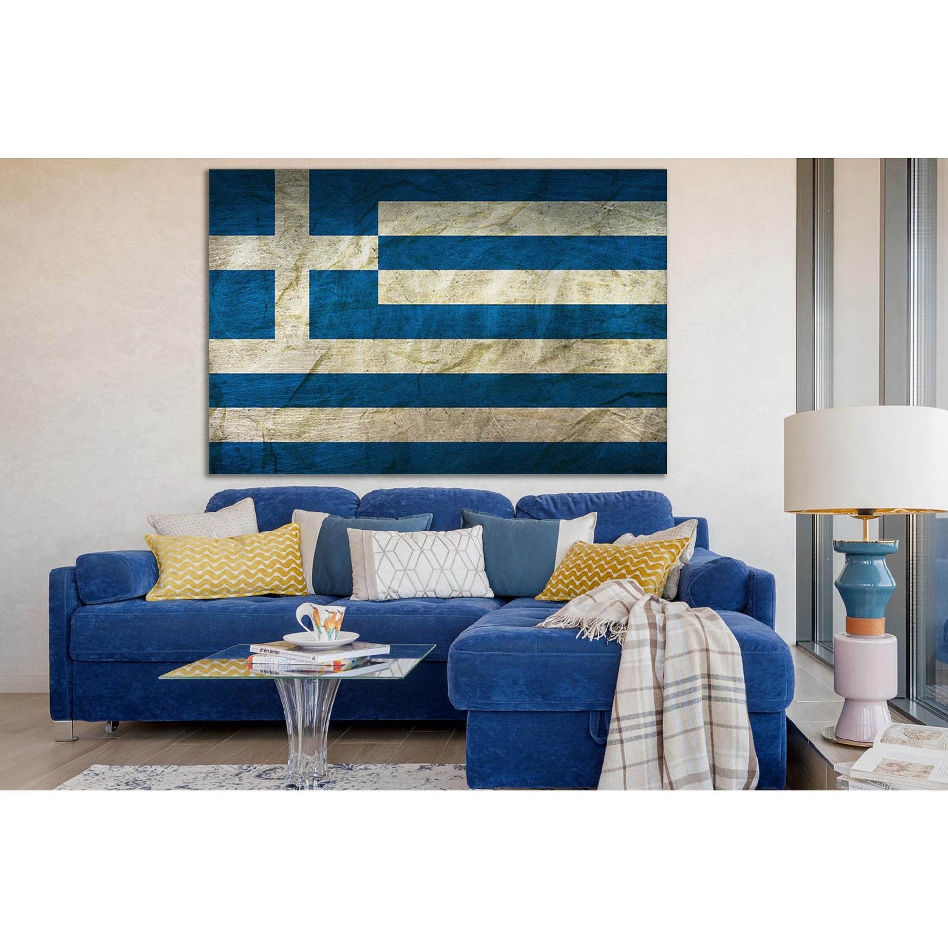 Flag Of Greece №SL1158 Ready to Hang Canvas PrintCanvas art arrives ready to hang, with hanging accessories included and no additional framing required. Every canvas print is hand-crafted, made on-demand at our workshop and expertly stretched around 100%