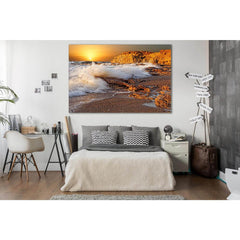 Sea Waves At Sunset №SL249 Ready to Hang Canvas PrintCanvas art arrives ready to hang, with hanging accessories included and no additional framing required. Every canvas print is hand-crafted, made on-demand at our workshop and expertly stretched around 1