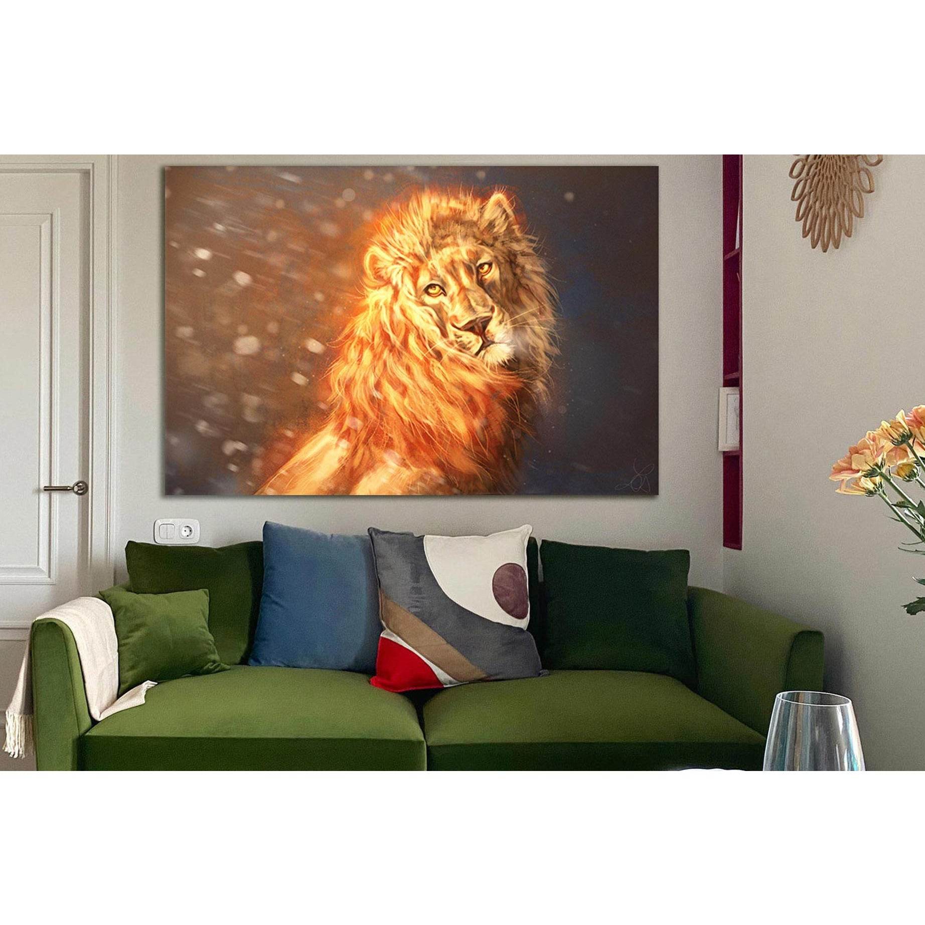 Fantasy Fire Lion №SL1054 Ready to Hang Canvas PrintCanvas art arrives ready to hang, with hanging accessories included and no additional framing required. Every canvas print is hand-crafted, made on-demand at our workshop and expertly stretched around 10