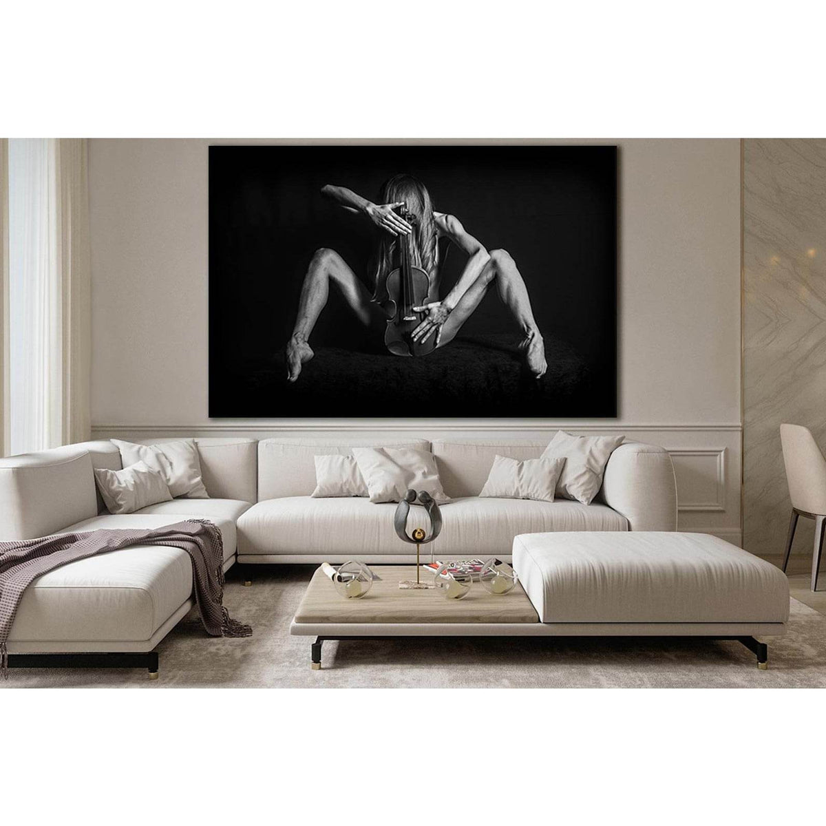 Girl And Violin Black End White №SL868 Ready to Hang Canvas PrintCanvas art arrives ready to hang, with hanging accessories included and no additional framing required. Every canvas print is hand-crafted, made on-demand at our workshop and expertly stretc