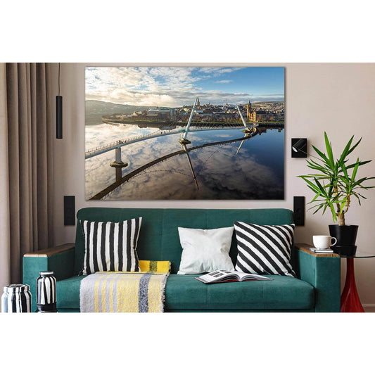 Peace Bridge Northern Ireland №SL1088 Ready to Hang Canvas PrintCanvas art arrives ready to hang, with hanging accessories included and no additional framing required. Every canvas print is hand-crafted, made on-demand at our workshop and expertly stretch