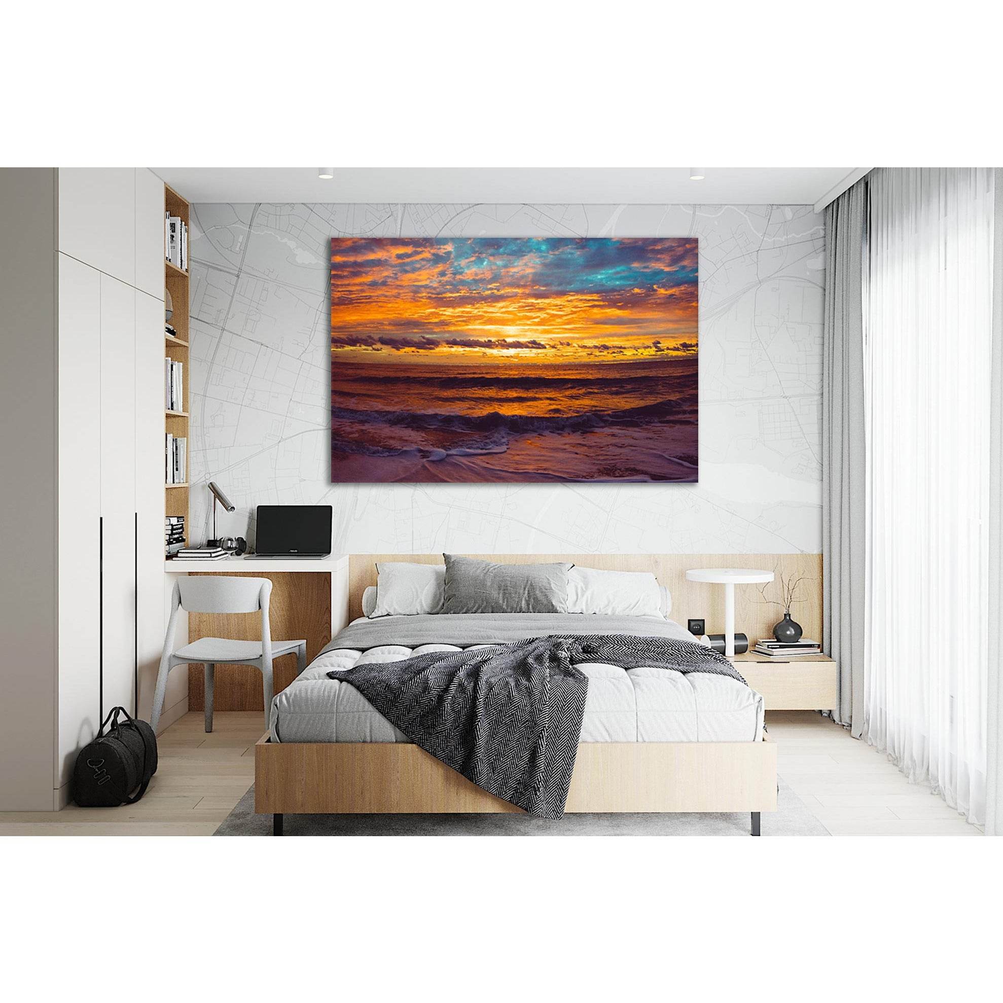 Beautiful Sea Sunset №SL100 Ready to Hang Canvas PrintCanvas art arrives ready to hang, with hanging accessories included and no additional framing required. Every canvas print is hand-crafted, made on-demand at our workshop and expertly stretched around