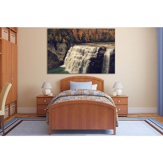 Waterfall In Autumn №SL458 Ready to Hang Canvas PrintCanvas art arrives ready to hang, with hanging accessories included and no additional framing required. Every canvas print is hand-crafted, made on-demand at our workshop and expertly stretched around 1