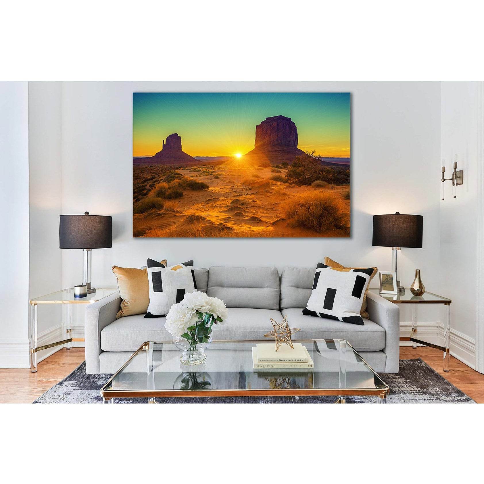 Sunset At The Sisters In Monument Valley №SL205 Ready to Hang Canvas PrintCanvas art arrives ready to hang, with hanging accessories included and no additional framing required. Every canvas print is hand-crafted, made on-demand at our workshop and expert