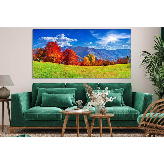 Colorful Autumn Panorama Of The Mountains №SL655 Ready to Hang Canvas PrintCanvas art arrives ready to hang, with hanging accessories included and no additional framing required. Every canvas print is hand-crafted, made on-demand at our workshop and exper