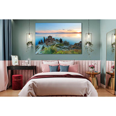 Church Near Lake Sunset №SL216 Ready to Hang Canvas PrintCanvas art arrives ready to hang, with hanging accessories included and no additional framing required. Every canvas print is hand-crafted, made on-demand at our workshop and expertly stretched arou
