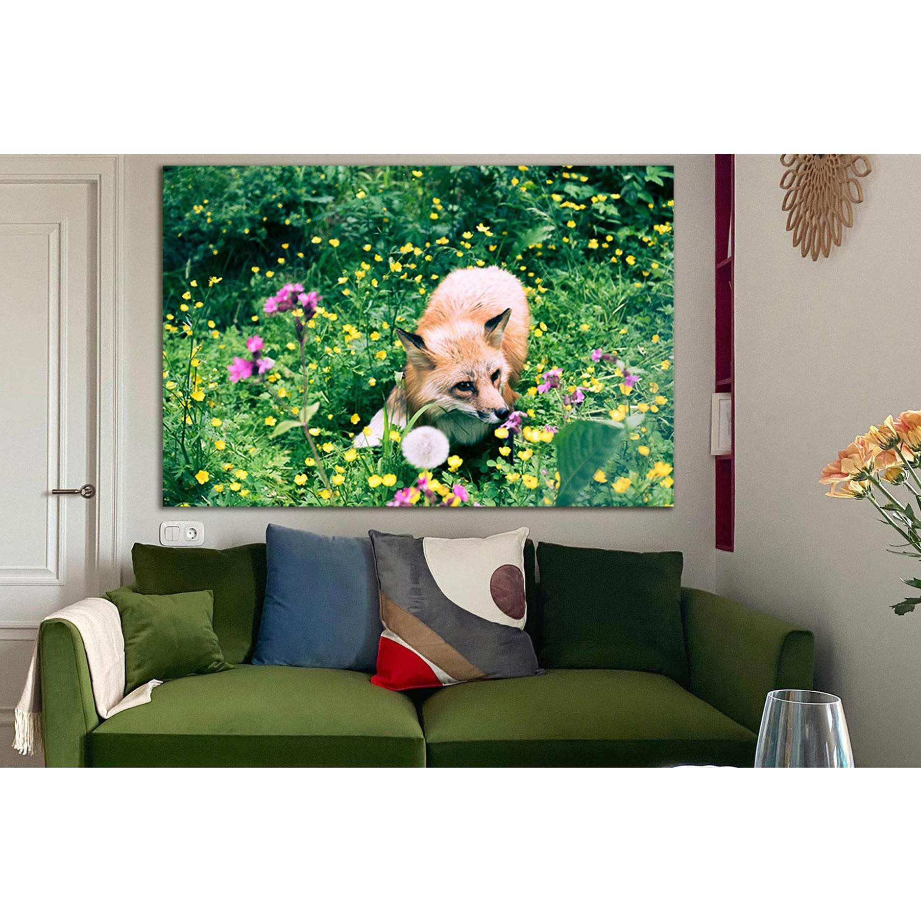 Fox Among Flowers In The Meadow №SL1518 Ready to Hang Canvas PrintCanvas art arrives ready to hang, with hanging accessories included and no additional framing required. Every canvas print is hand-crafted, made on-demand at our workshop and expertly stret