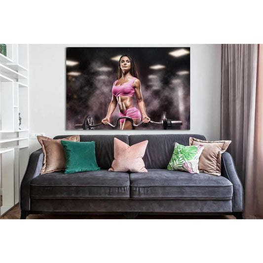 Athletic Girl With A Barbell №SL906 Ready to Hang Canvas PrintCanvas art arrives ready to hang, with hanging accessories included and no additional framing required. Every canvas print is hand-crafted, made on-demand at our workshop and expertly stretched