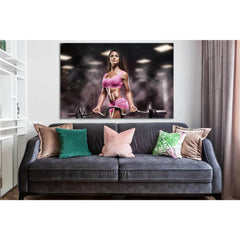 Athletic Girl With A Barbell №SL906 Ready to Hang Canvas PrintCanvas art arrives ready to hang, with hanging accessories included and no additional framing required. Every canvas print is hand-crafted, made on-demand at our workshop and expertly stretched