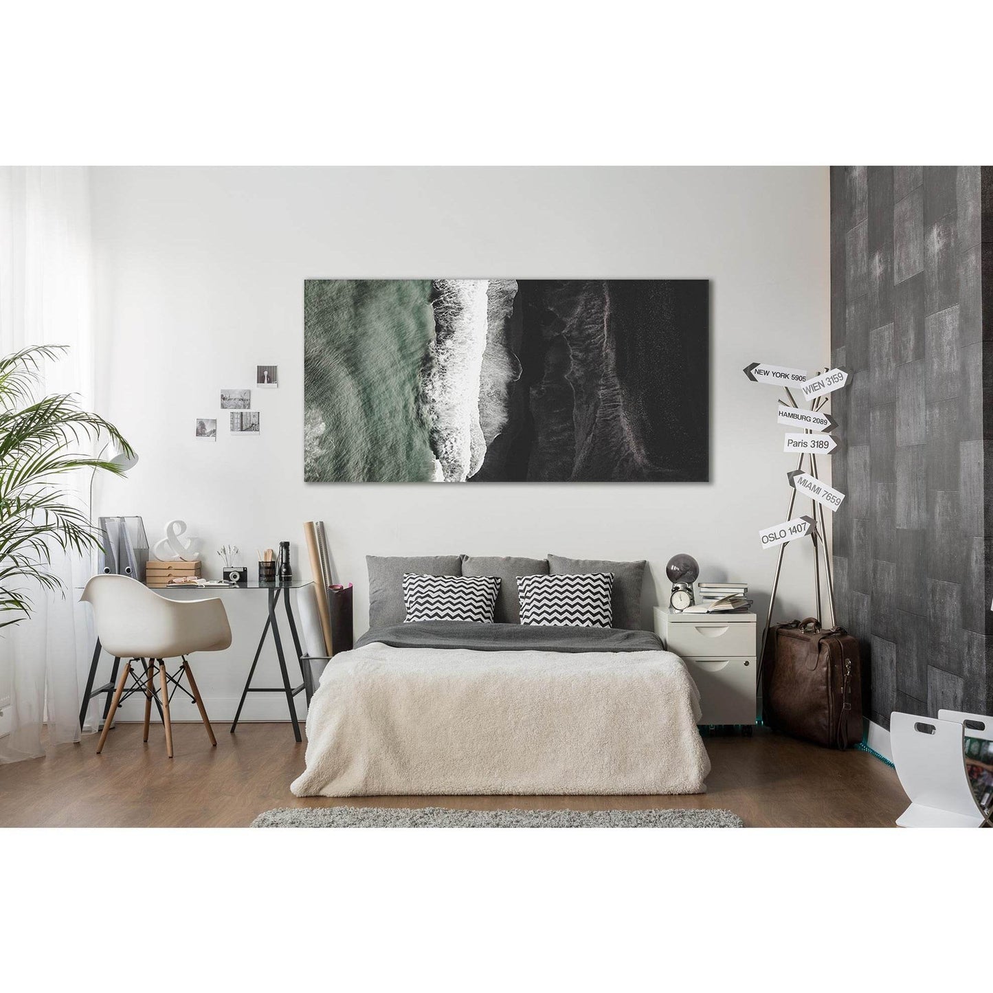 Waves Black Sand Beach №SL64 Ready to Hang Canvas PrintCanvas art arrives ready to hang, with hanging accessories included and no additional framing required. Every canvas print is hand-crafted, made on-demand at our workshop and expertly stretched around