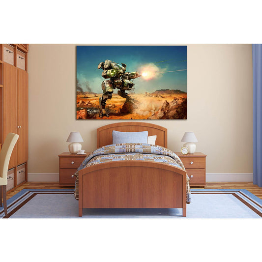 Robot Red Hunter №SL1295 Ready to Hang Canvas PrintCanvas art arrives ready to hang, with hanging accessories included and no additional framing required. Every canvas print is hand-crafted, made on-demand at our workshop and expertly stretched around 100