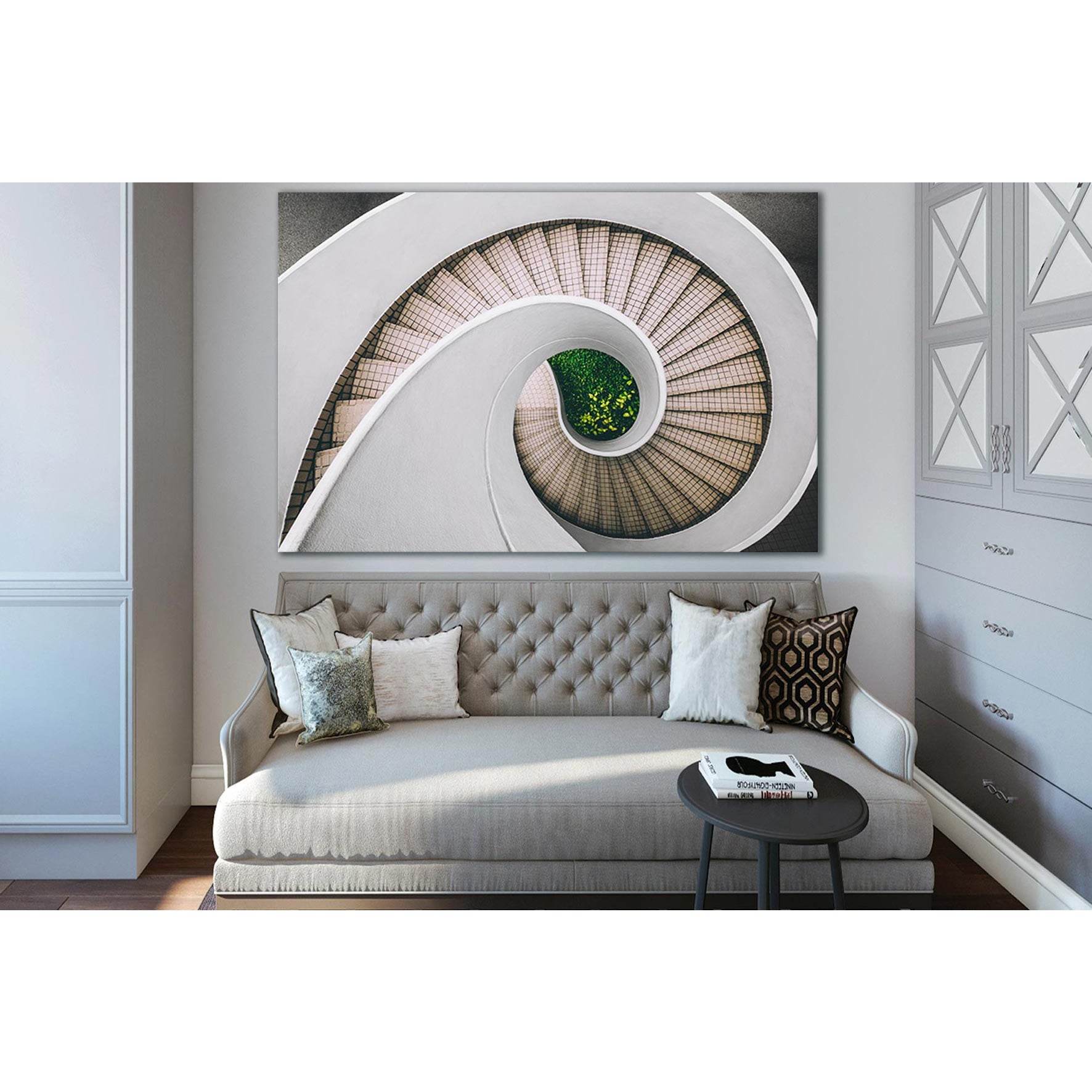 Spiral Stair Architecture №SL1410 Ready to Hang Canvas PrintCanvas art arrives ready to hang, with hanging accessories included and no additional framing required. Every canvas print is hand-crafted, made on-demand at our workshop and expertly stretched a