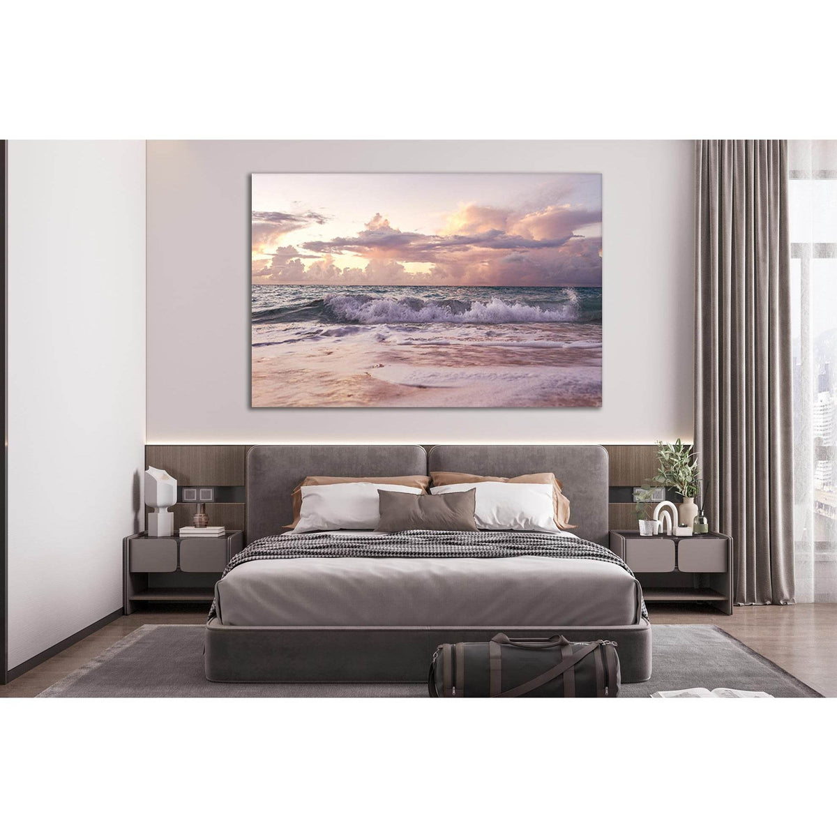 Pink Sunset Sea №SL99 Ready to Hang Canvas PrintCanvas art arrives ready to hang, with hanging accessories included and no additional framing required. Every canvas print is hand-crafted, made on-demand at our workshop and expertly stretched around 100% N