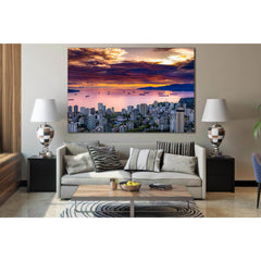 Cityscape Under Brown Sky №SL342 Ready to Hang Canvas PrintCanvas art arrives ready to hang, with hanging accessories included and no additional framing required. Every canvas print is hand-crafted, made on-demand at our workshop and expertly stretched ar