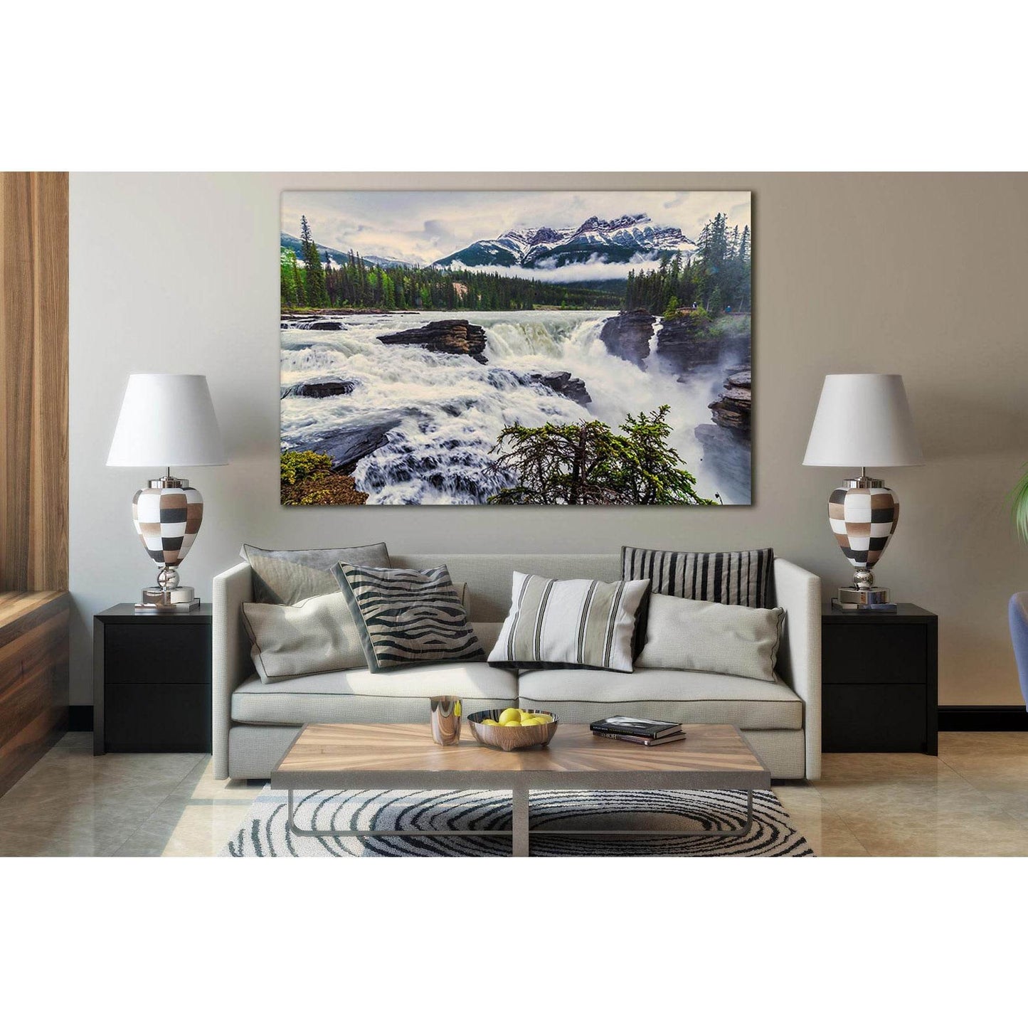 Alberta Mountain Canada Waterfall №SL446 Ready to Hang Canvas PrintCanvas art arrives ready to hang, with hanging accessories included and no additional framing required. Every canvas print is hand-crafted, made on-demand at our workshop and expertly stre