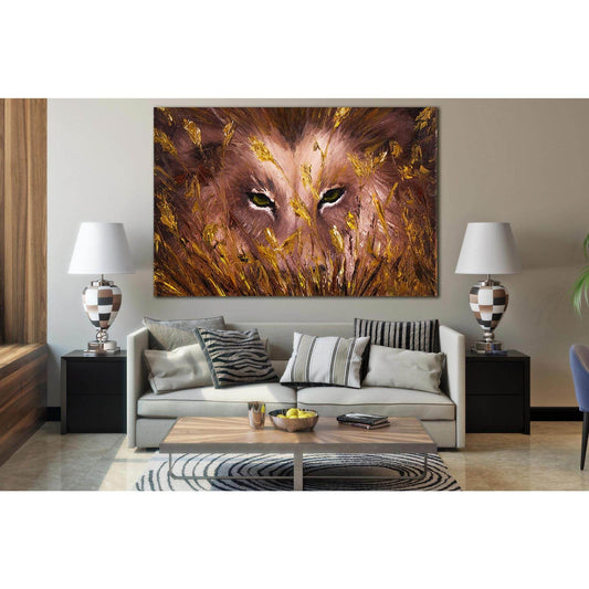 Wolves Eyes Behind Grass On Canvas №SL594 Ready to Hang Canvas PrintCanvas art arrives ready to hang, with hanging accessories included and no additional framing required. Every canvas print is hand-crafted, made on-demand at our workshop and expertly str