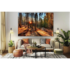 Sunset In The Forest №SL251 Ready to Hang Canvas PrintCanvas art arrives ready to hang, with hanging accessories included and no additional framing required. Every canvas print is hand-crafted, made on-demand at our workshop and expertly stretched around