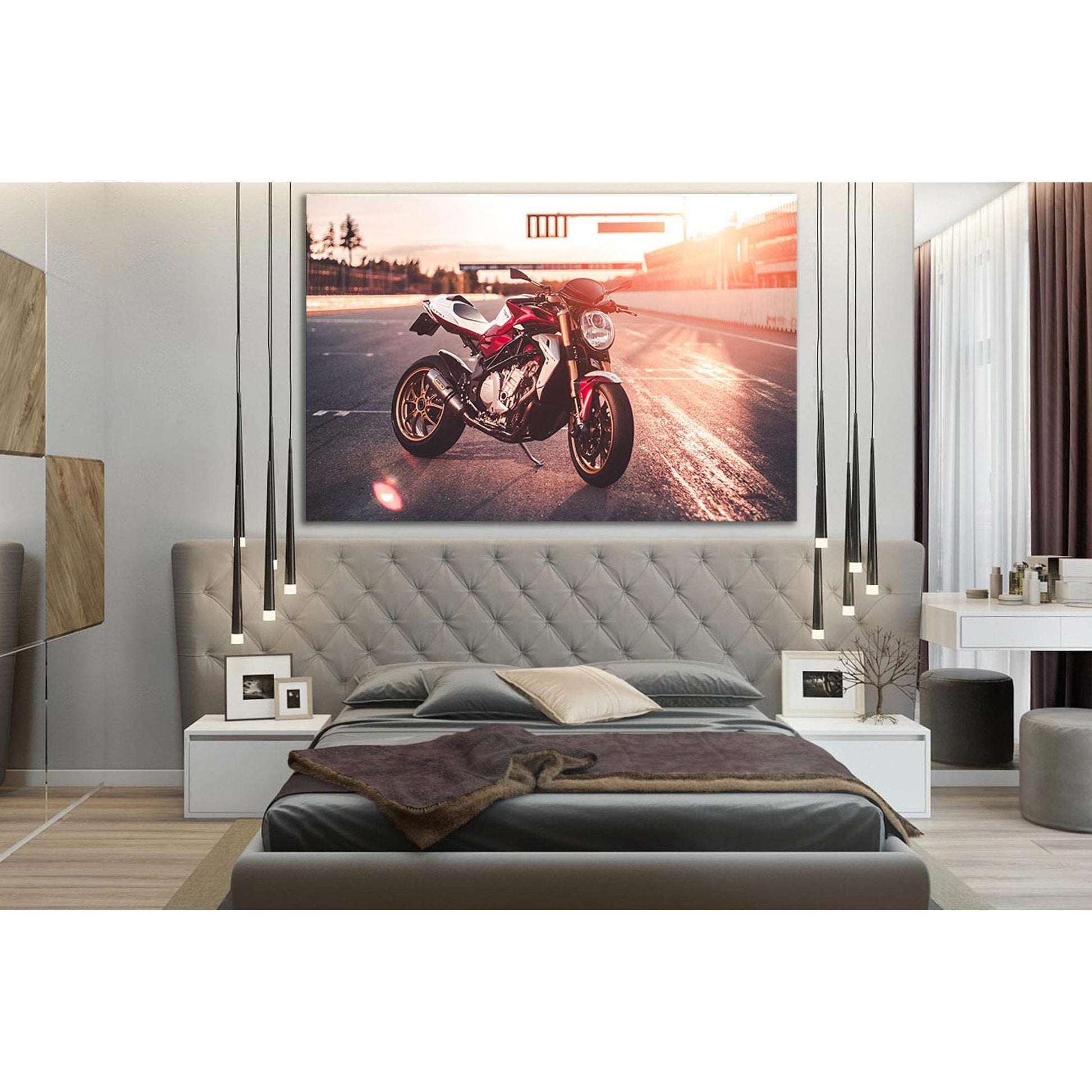 Sport Bike On The Race Track №SL1439 Ready to Hang Canvas PrintCanvas art arrives ready to hang, with hanging accessories included and no additional framing required. Every canvas print is hand-crafted, made on-demand at our workshop and expertly stretche